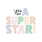 Compliment kaart you are a superstar